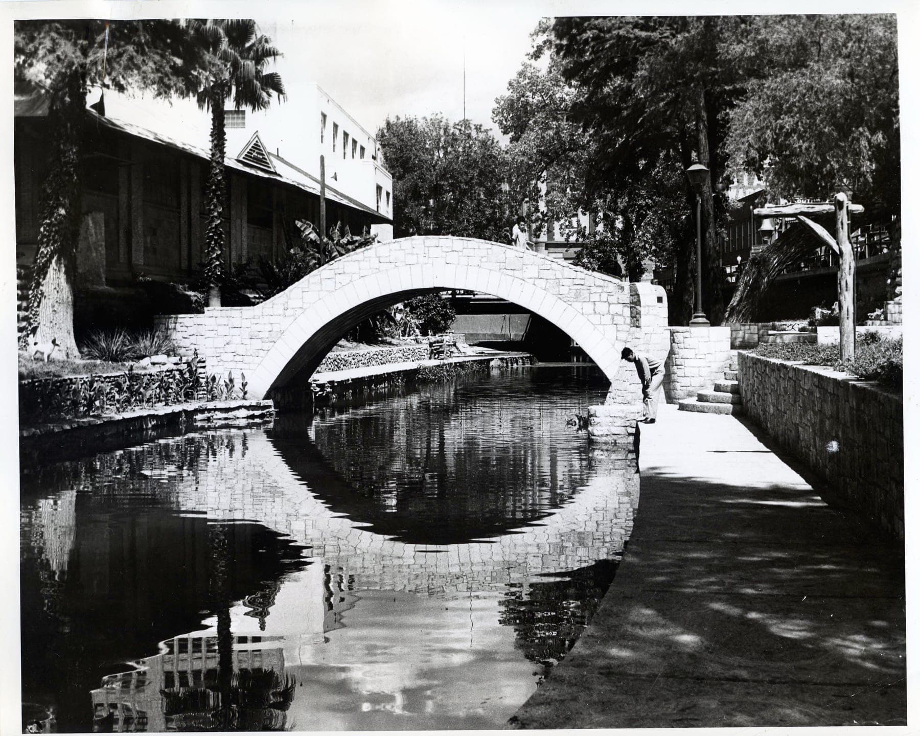 WPA workers building the San Antonio River Walk in 1940
