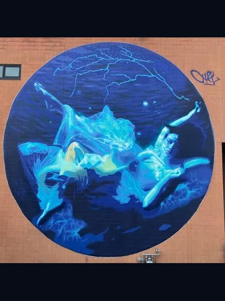 Spirit of the Mississippi mural by Cyfi